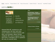 Tablet Screenshot of optimalbirthbc.ca